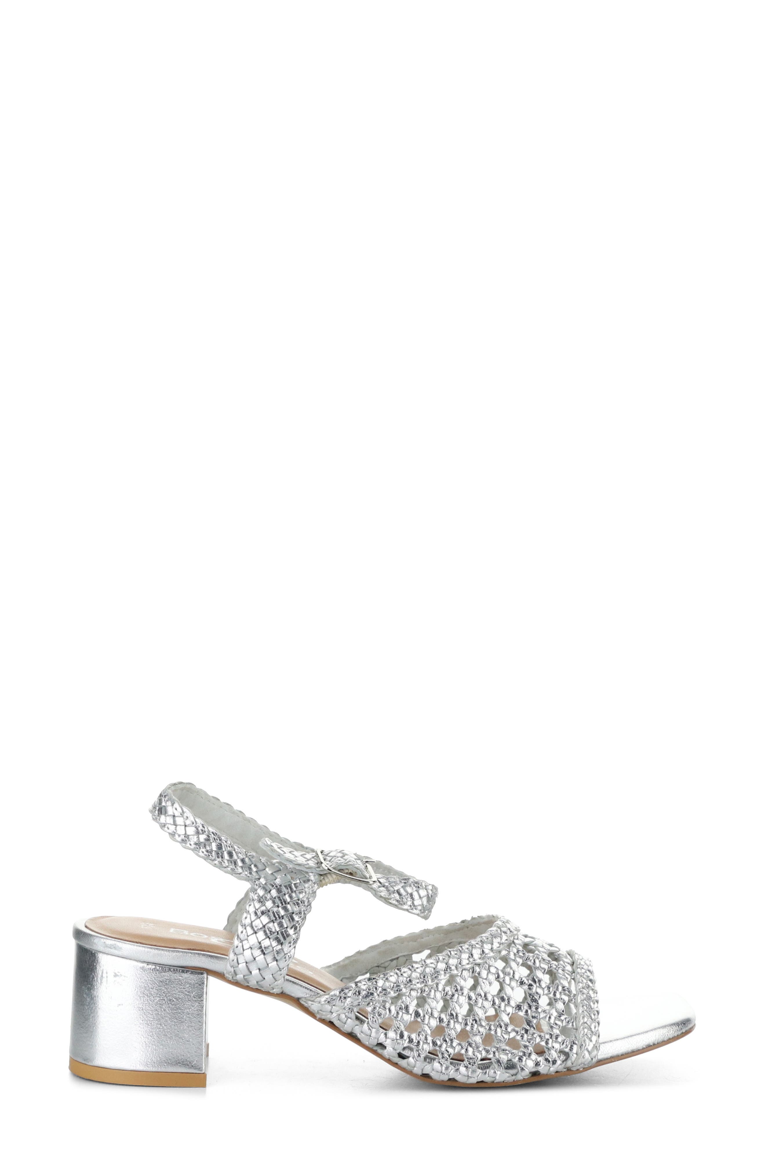 Wendi Ankle Strap Sandal, Alternate, color, SILVER