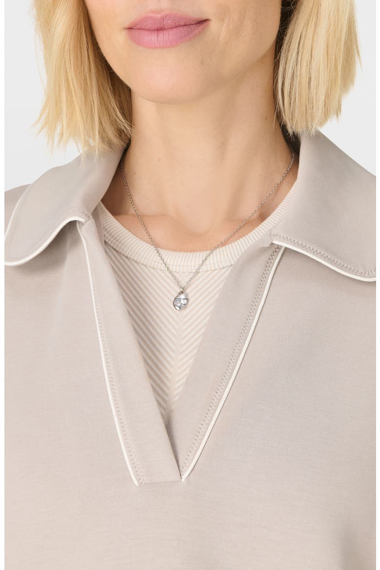 Sand Wash Crop Henley Sweatshirt, Alternate, color, DUSK BEIGE