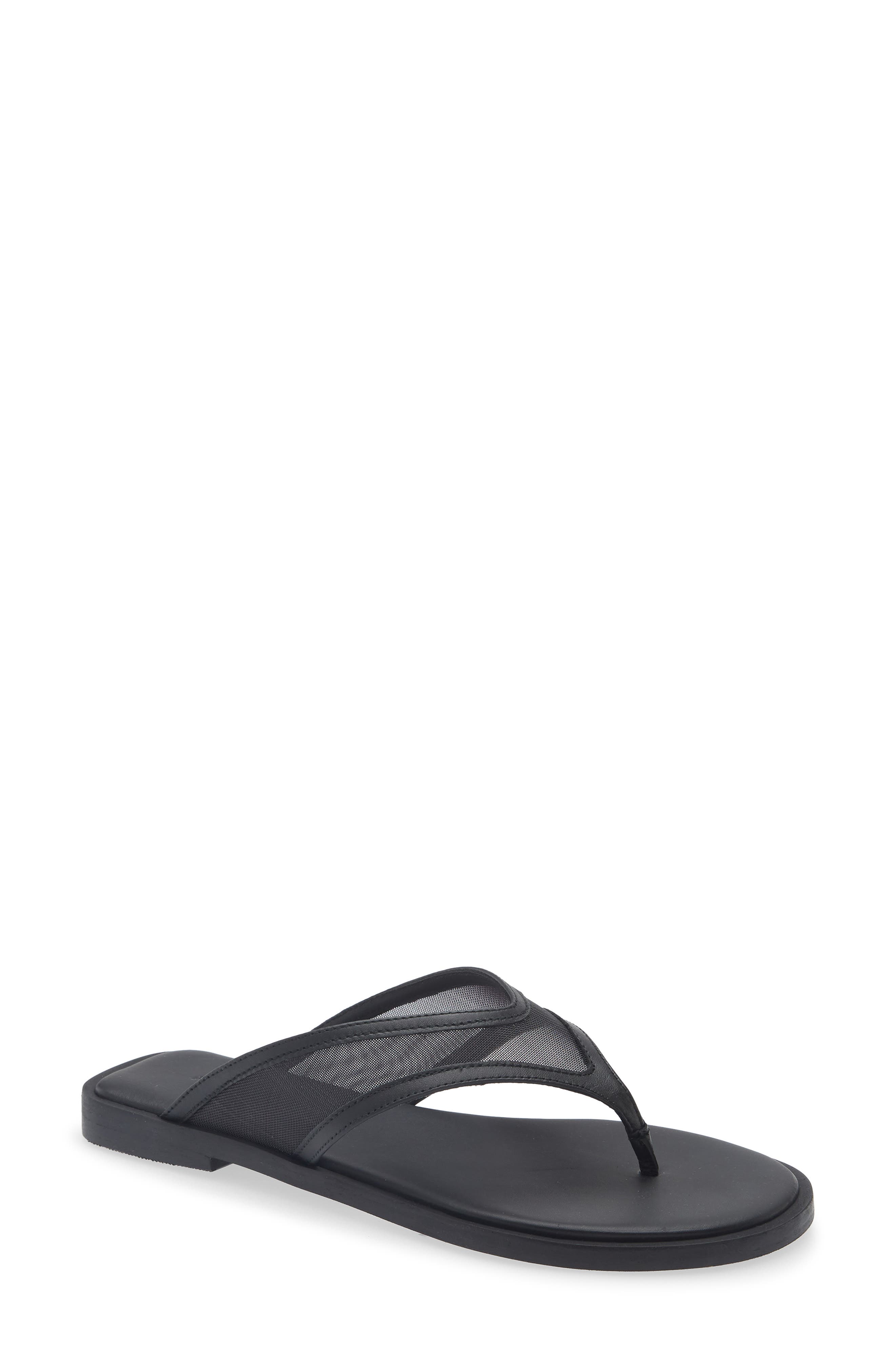 Freda Salvador Mesh Flip Flop, Main, color, Black Mesh