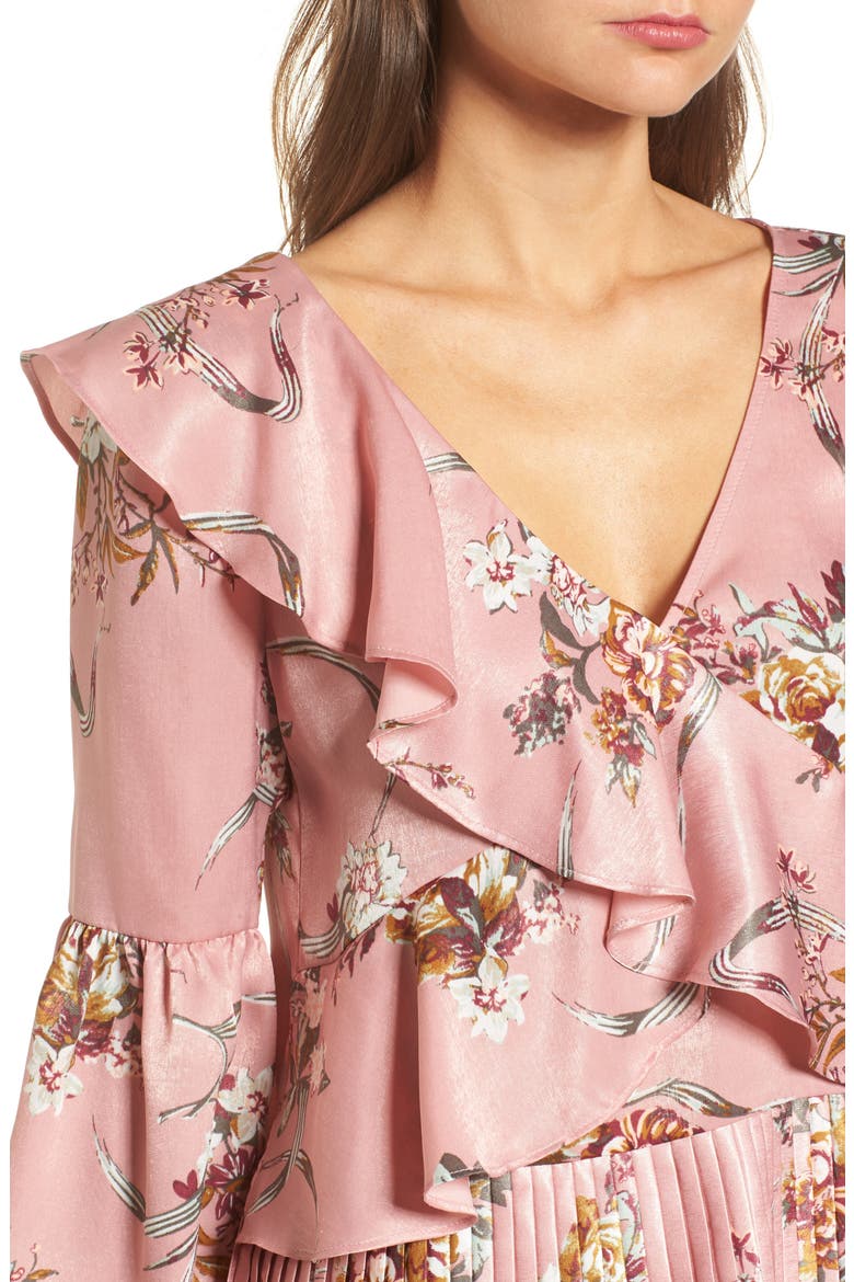 Asymmetrical Ruffle Top, Alternate, color, PINK ZEPHYR ANTOINETTE FLORAL