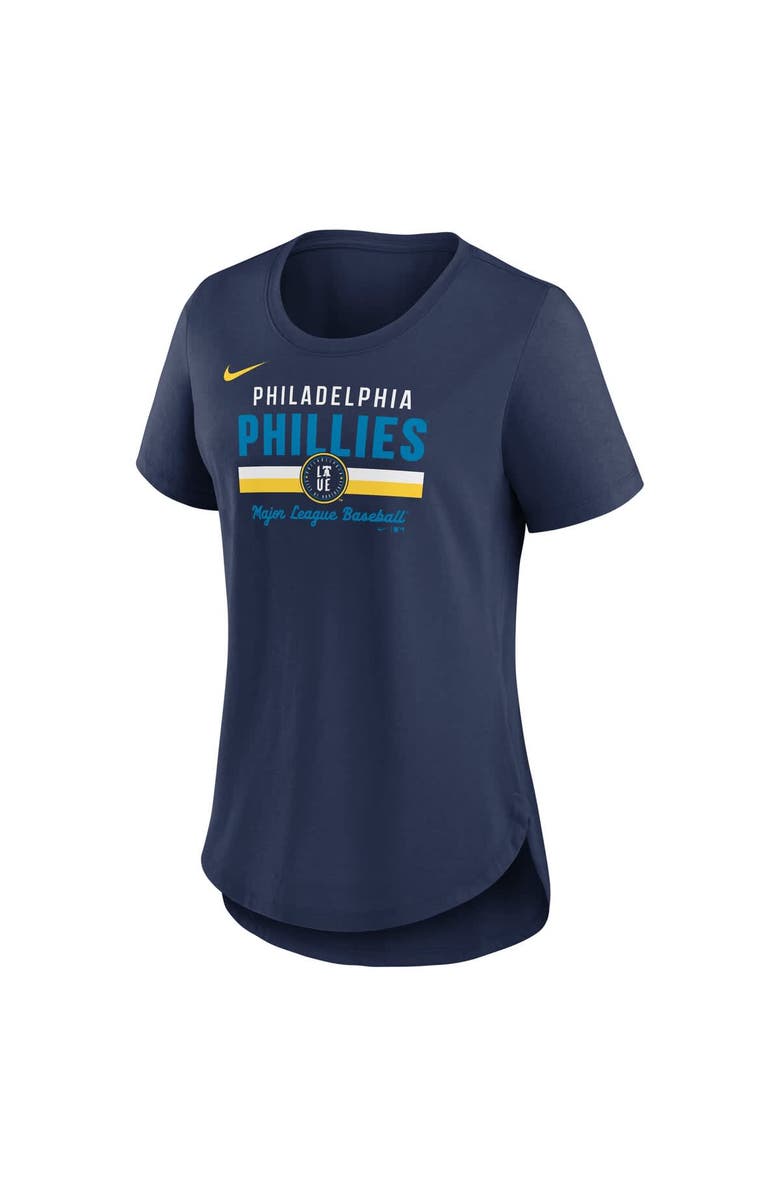 Nike Women's Nike Navy Philadelphia Phillies City Connect Lockup Tri-Blend T-Shirt, Alternate, color, Navy