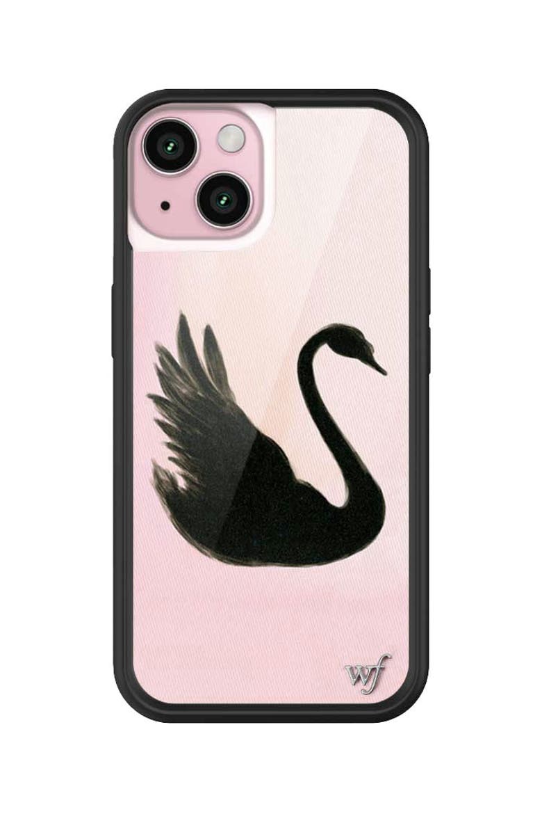 Black Swan iPhone Case, Main, color, Black