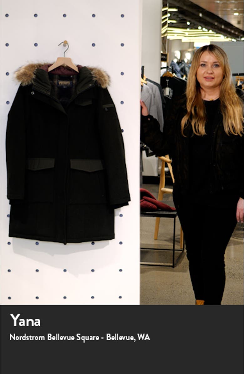 Taos Wool Blend Down Filled Genuine Raccoon Fur Trim Parka, sales video thumbnail