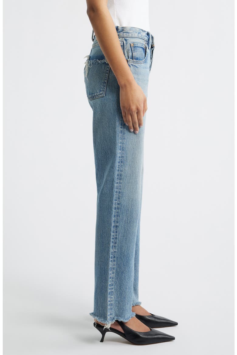 Sebring Frayed Straight Leg Jeans, Alternate, color, LIGHT BLUE