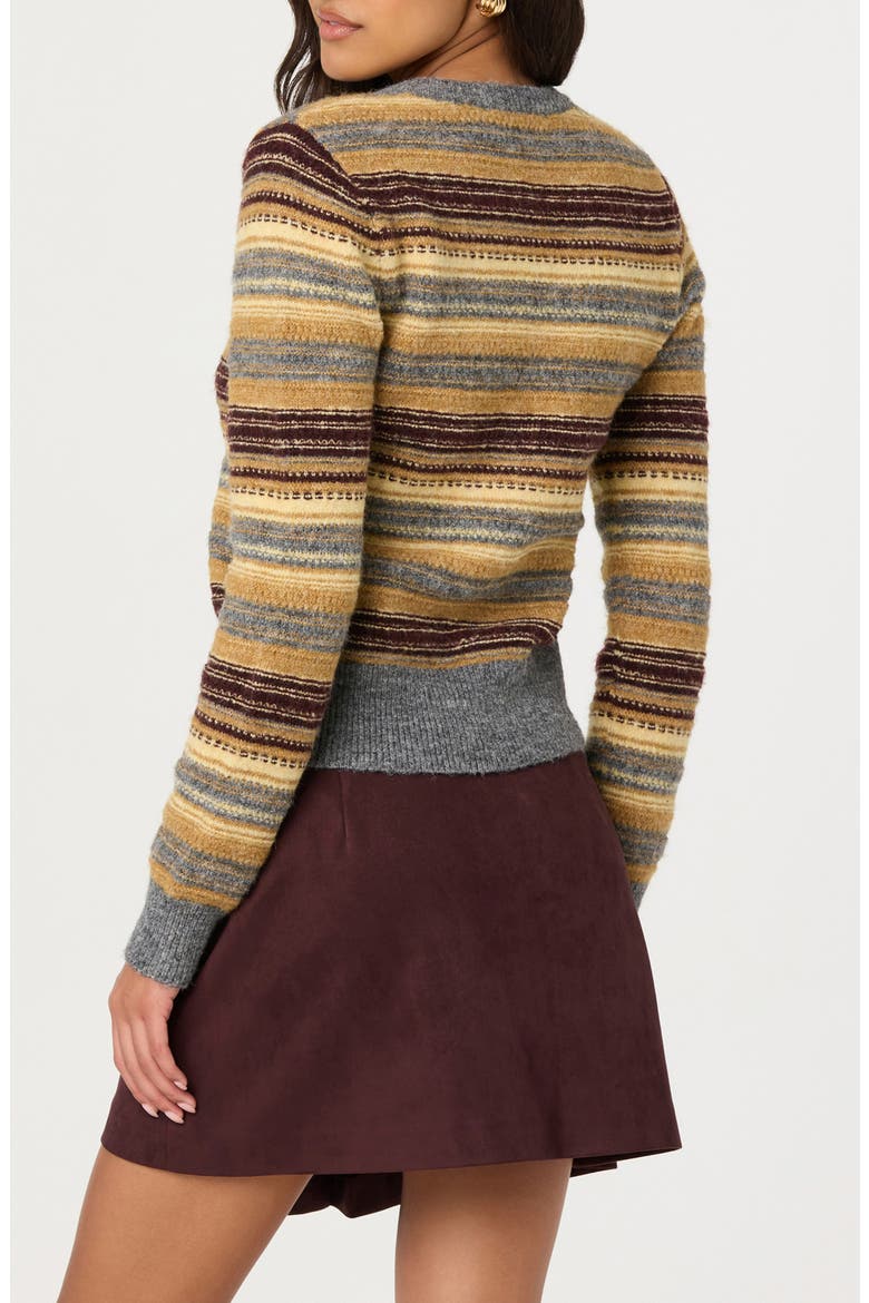 August Stripe Cardigan, Alternate, color, GREY STRIPE