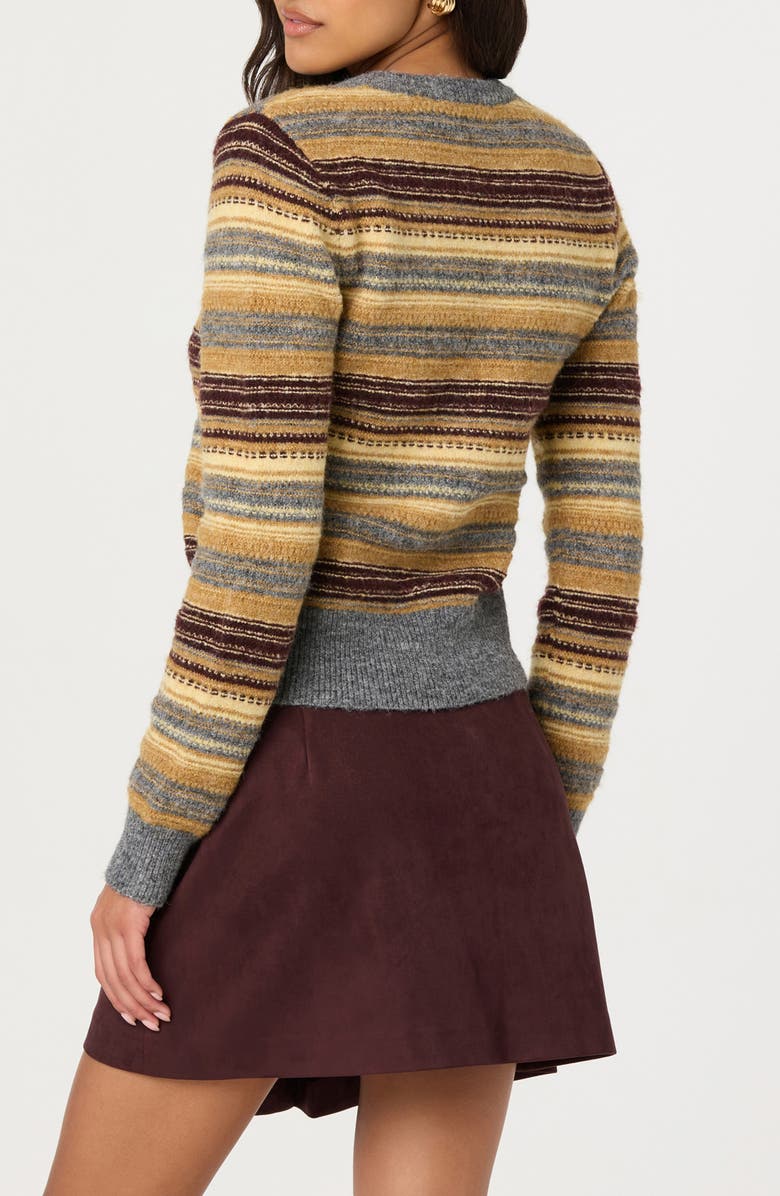 ASTR the Label August Stripe Cardigan, Alternate, color, Grey Stripe