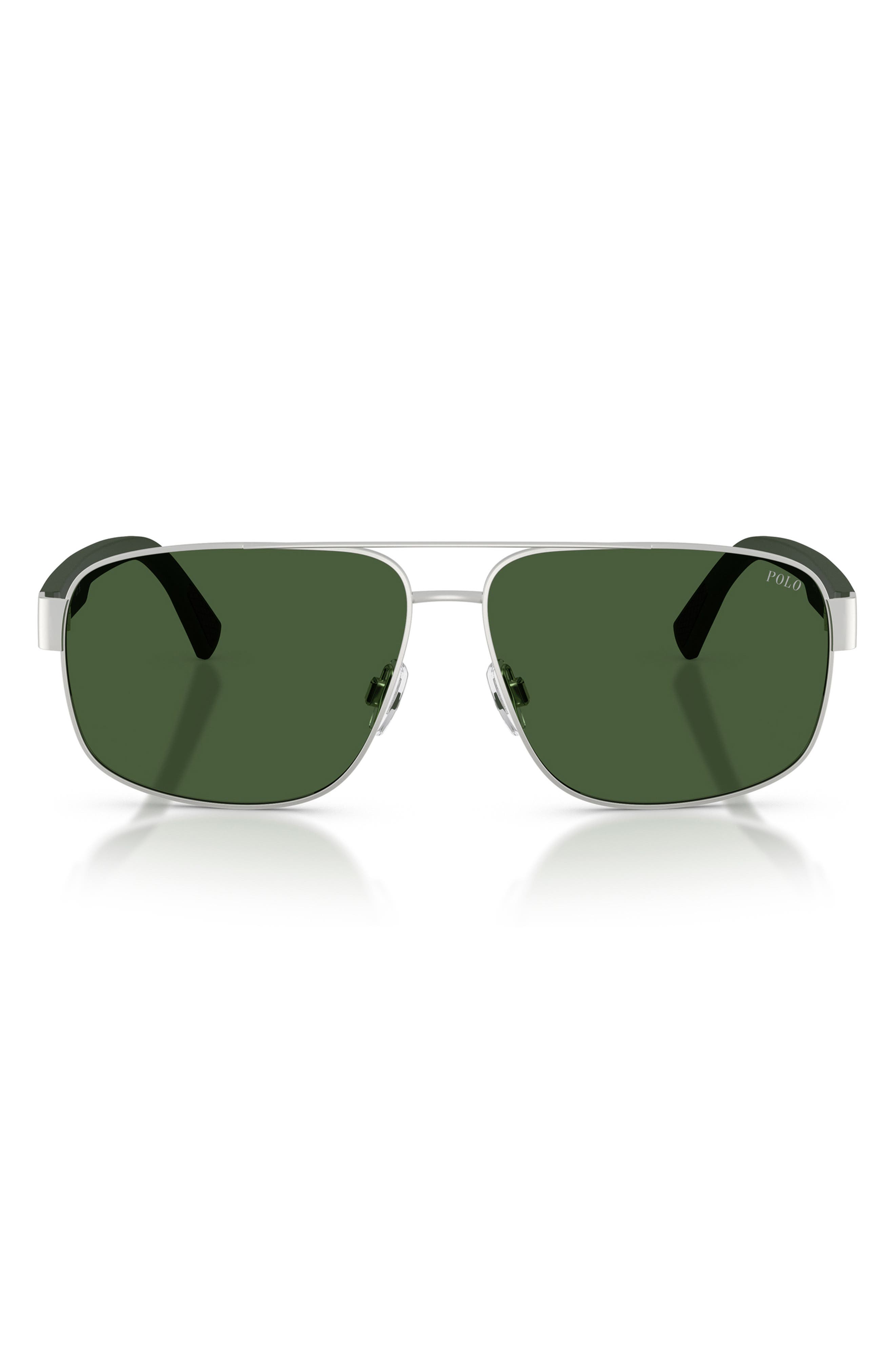 SEMISHINY SILVER / DARK GREEN