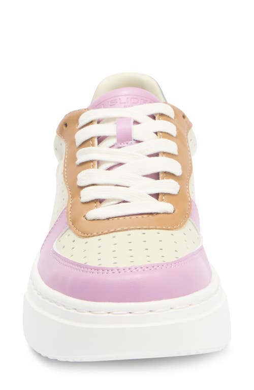 Jslides Fiona Woven Mule In Beige/purple