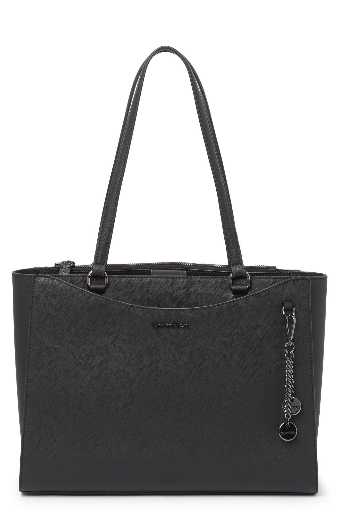 Calvin Klein Mavis Saffiano Tote, Main, color, 