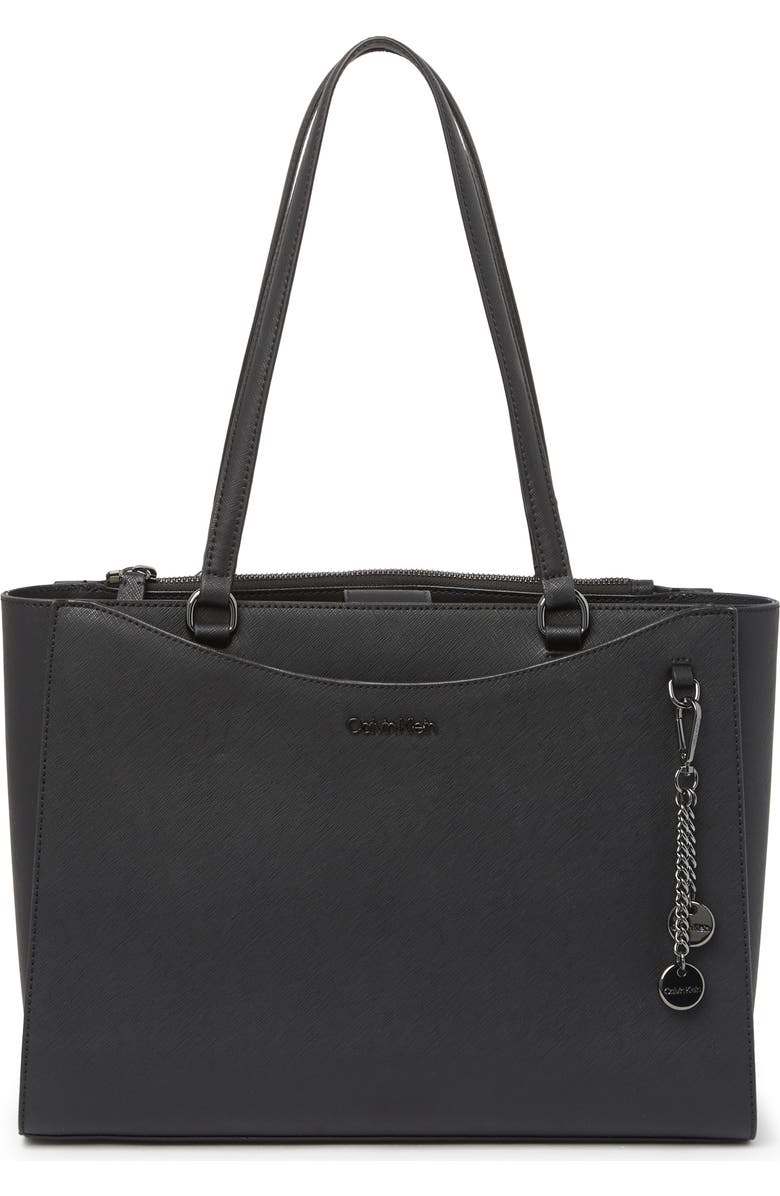 Calvin Klein Mavis Saffiano Tote, Main, color,