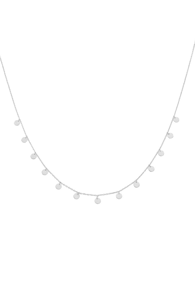 Bearfruit Jewelry Sterling Silver 18k Gold Plated Katy Necklace Charm Dainty Trendy, Main, color, Silver