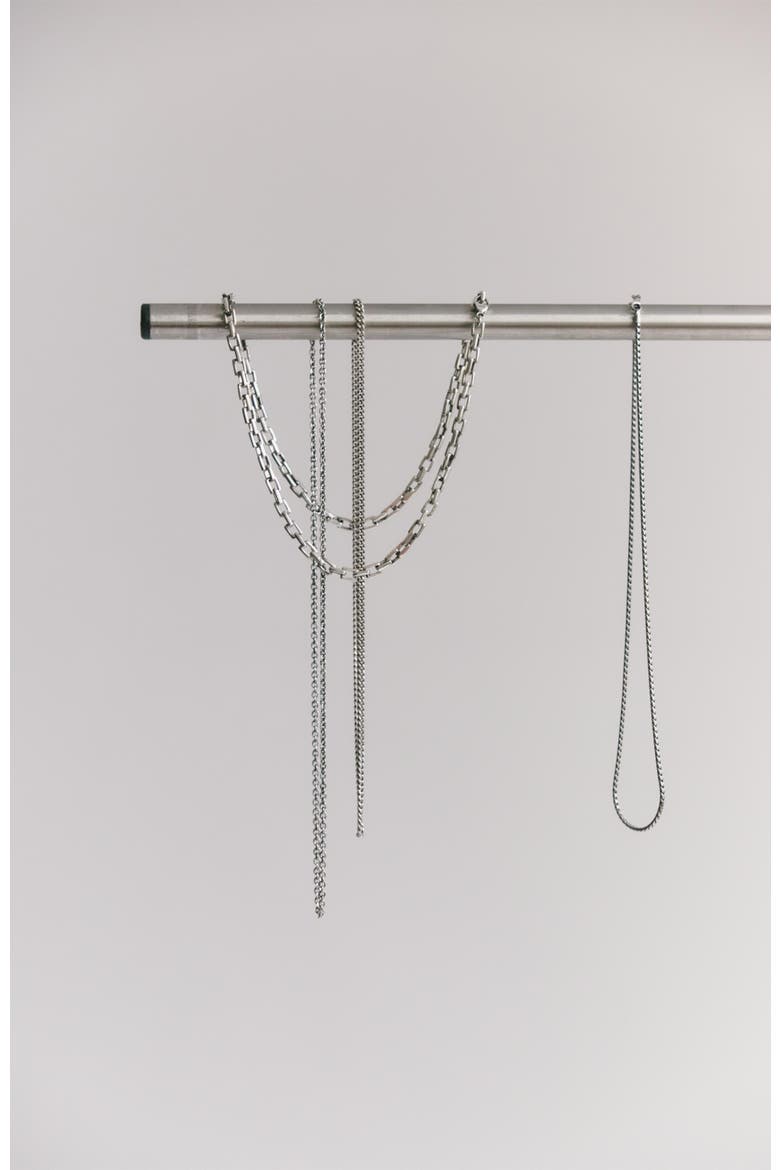 Rope Chain Necklace, Alternate, color, Silver