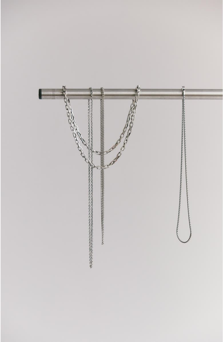 LOUPN Rope Chain Necklace, Alternate, color, Silver