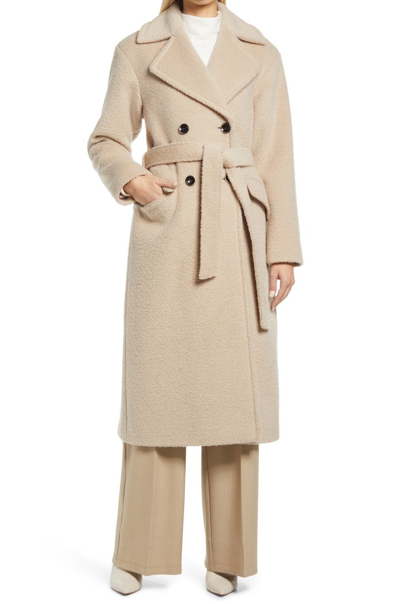 Nordstrom Belted Wool Blend Wrap Coat, Main, color,