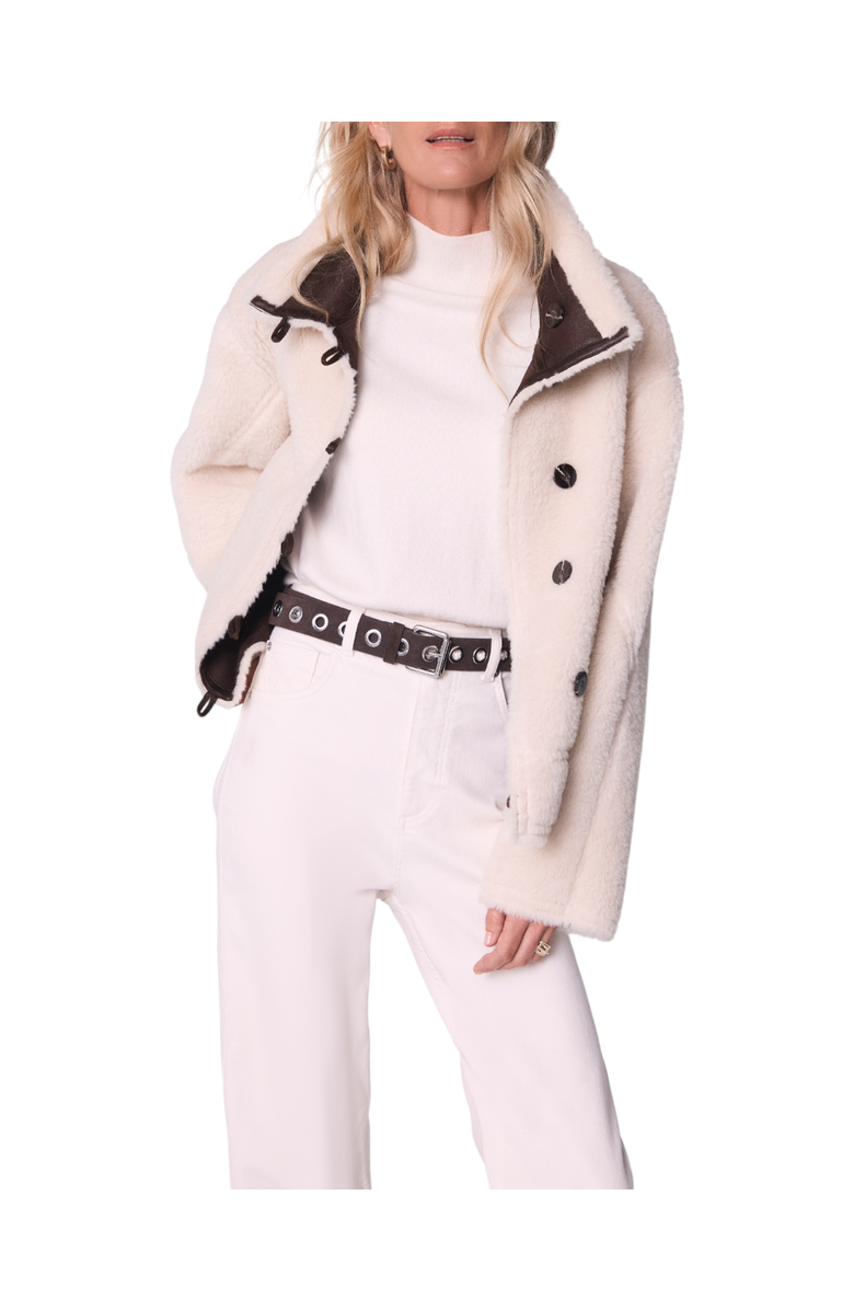 MINT VELVET Reversible Aviator Jacket, Main, color, Brown