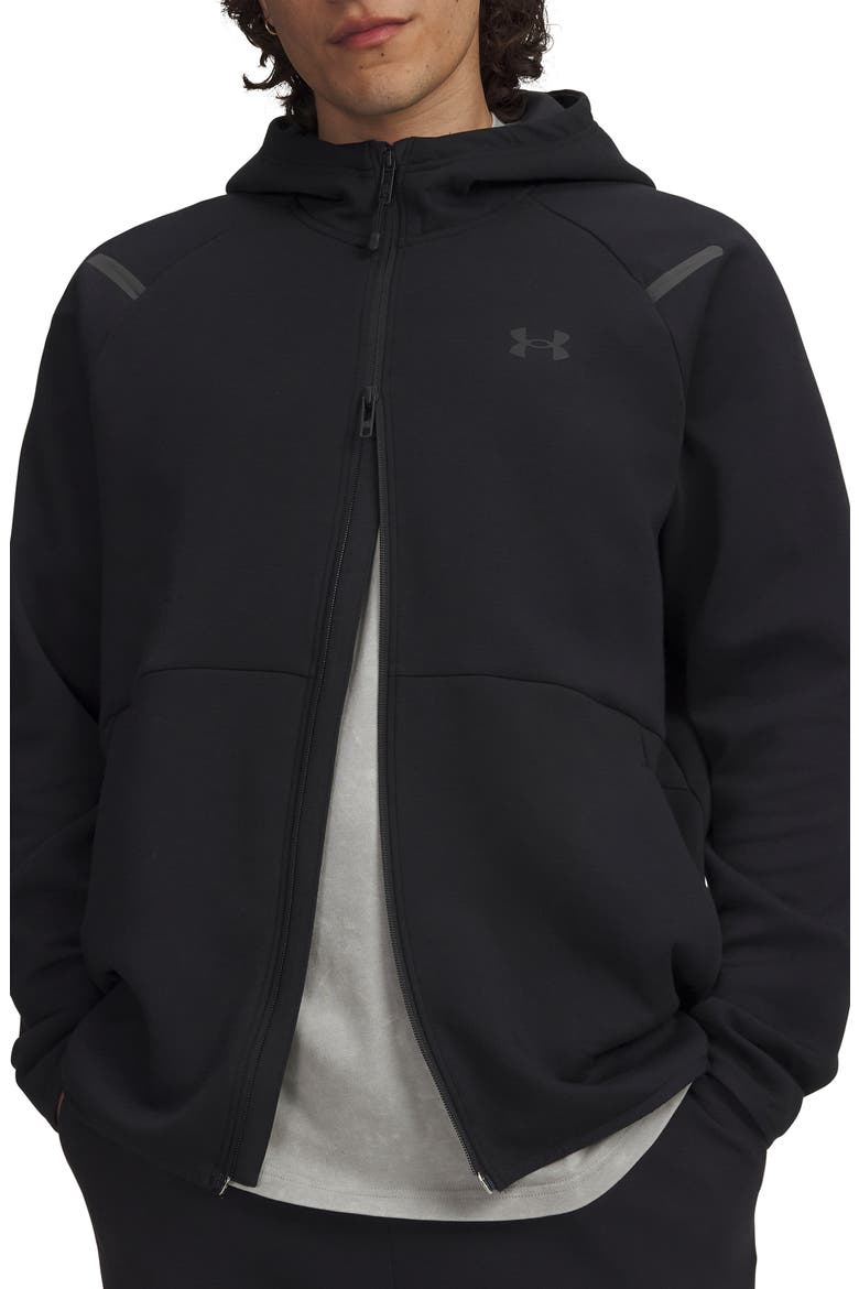Unstoppable Fleece Zip Hoodie, Main, color, 001 BLACK