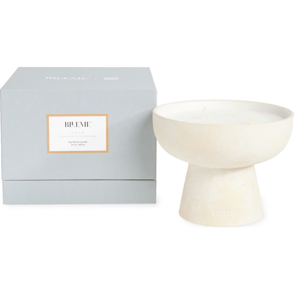 Blueme Calm Large Ceramic Candle In Neutral