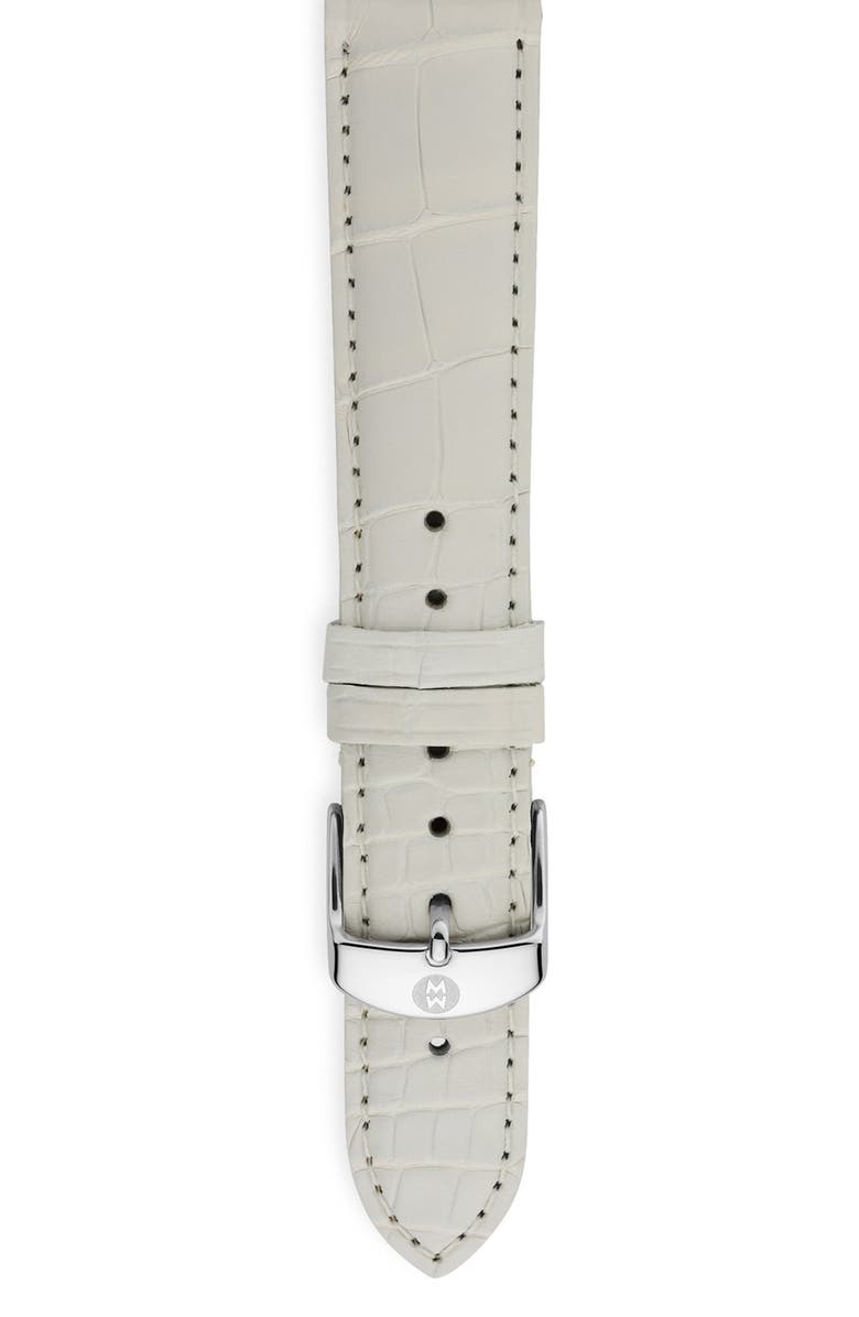 MICHELE 18mm Alligator Watch Strap, Main, color, 