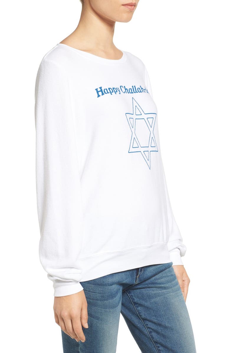 Wildfox Happy Challahdays Pullover, Alternate, color,