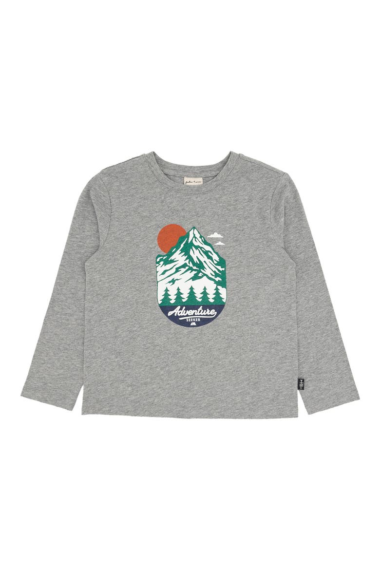 Kids' Adventure Long Sleeve Cotton Graphic T-Shirt, Main, color, HEATHER GREY