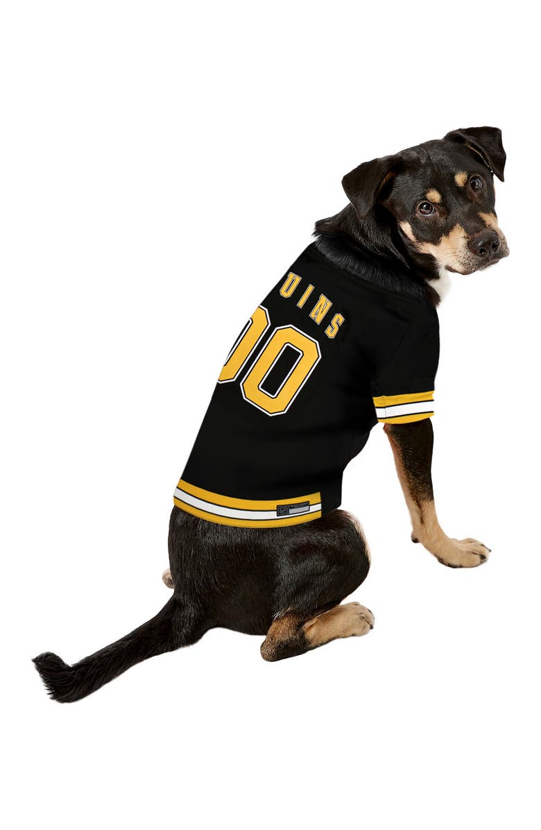 PETS FIRST Boston Bruins Dog Jersey, Alternate, color, Black