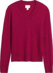Caslon® V-Neck Wool & Cashmere Sweater