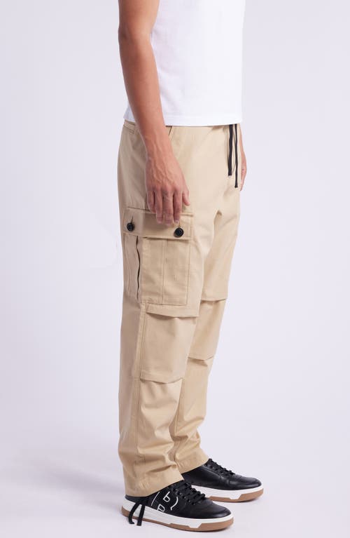 Hugo Boss Regular-fit Cargo Trousers In Ripstop Cotton