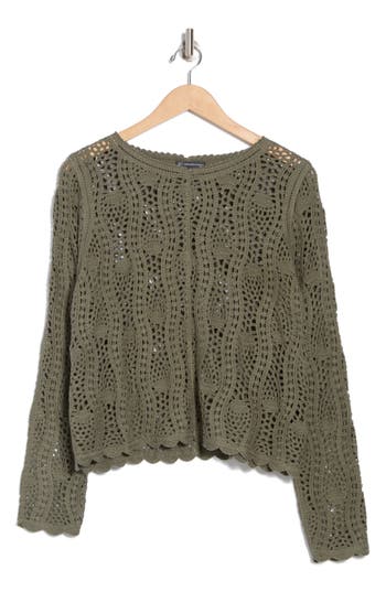 ADRIANNA PAPELL ADRIANNA PAPELL POINTELLE SWEATER