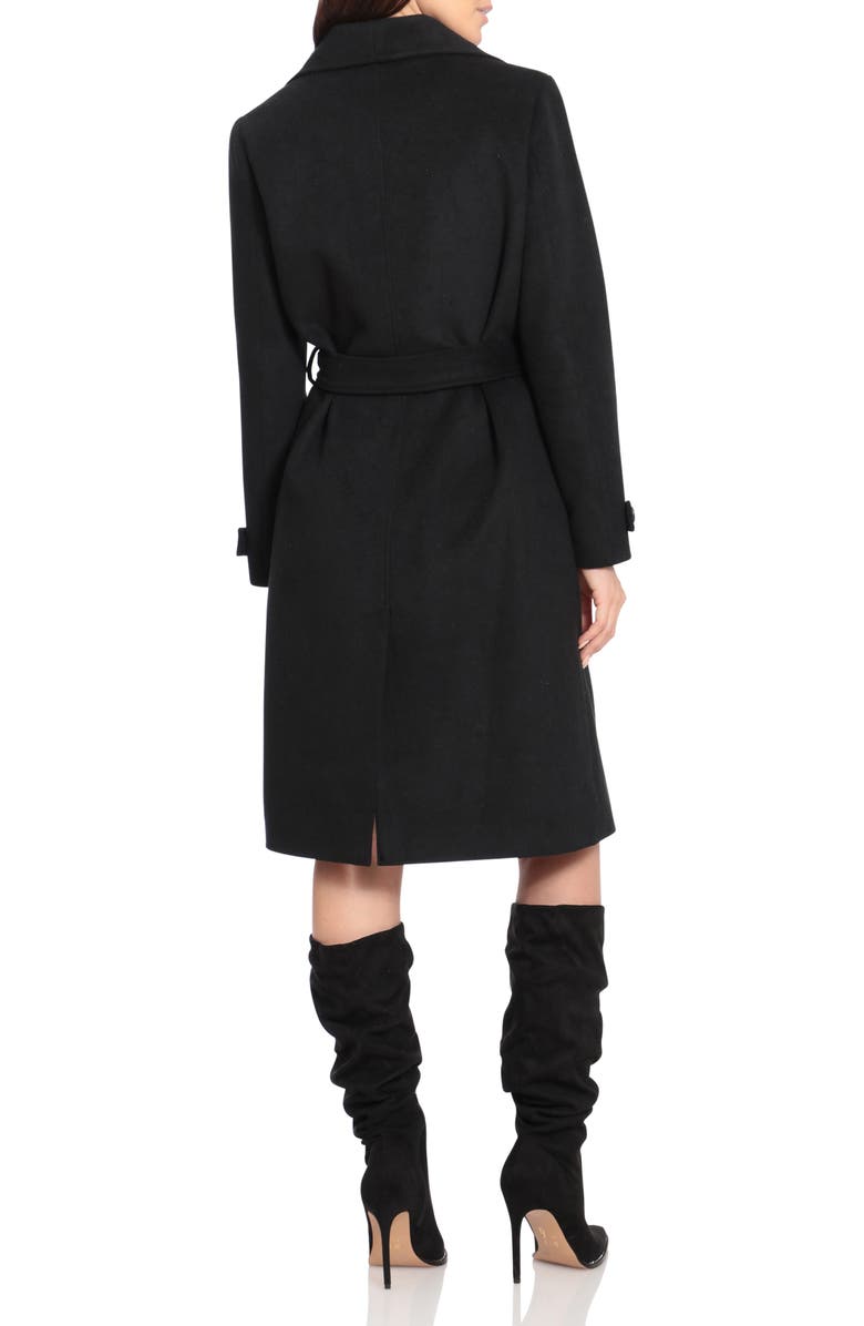 Avec Les Filles Double Breasted Tie Waist Coat, Alternate, color, 