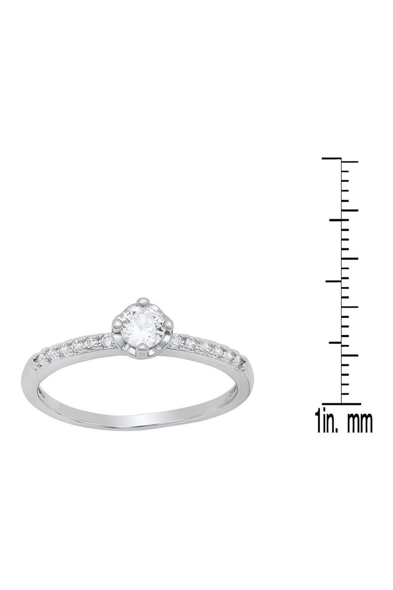 Simulated Diamond Pavé Ring, Alternate, color, SILVER