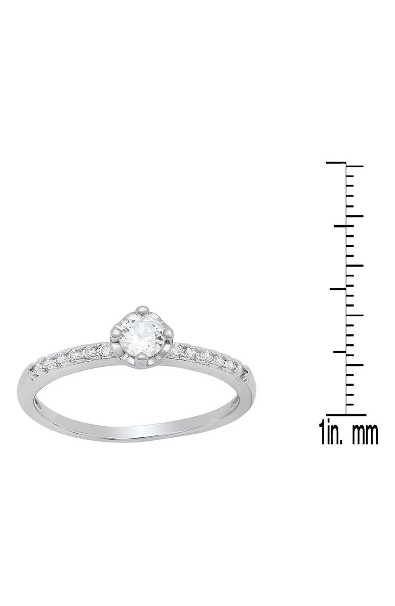 HMY JEWELRY Simulated Diamond Pavé Ring, Alternate, color, Silver