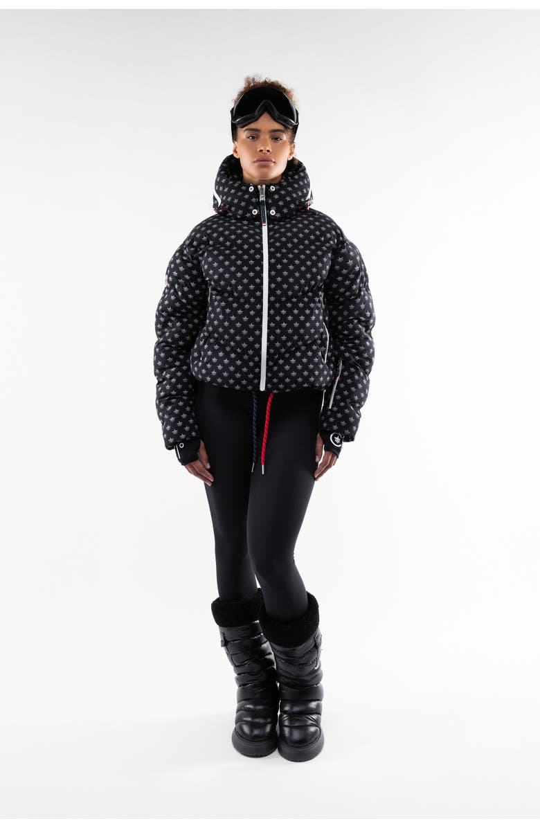 Malibu Ski Club Ditsy Jacket, Alternate, color, Black