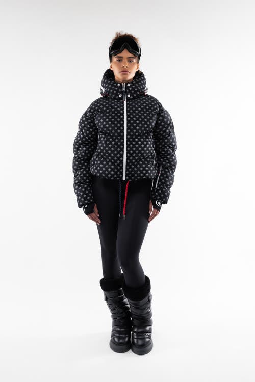 Malibu Ski Club Ditsy Jacket In Black
