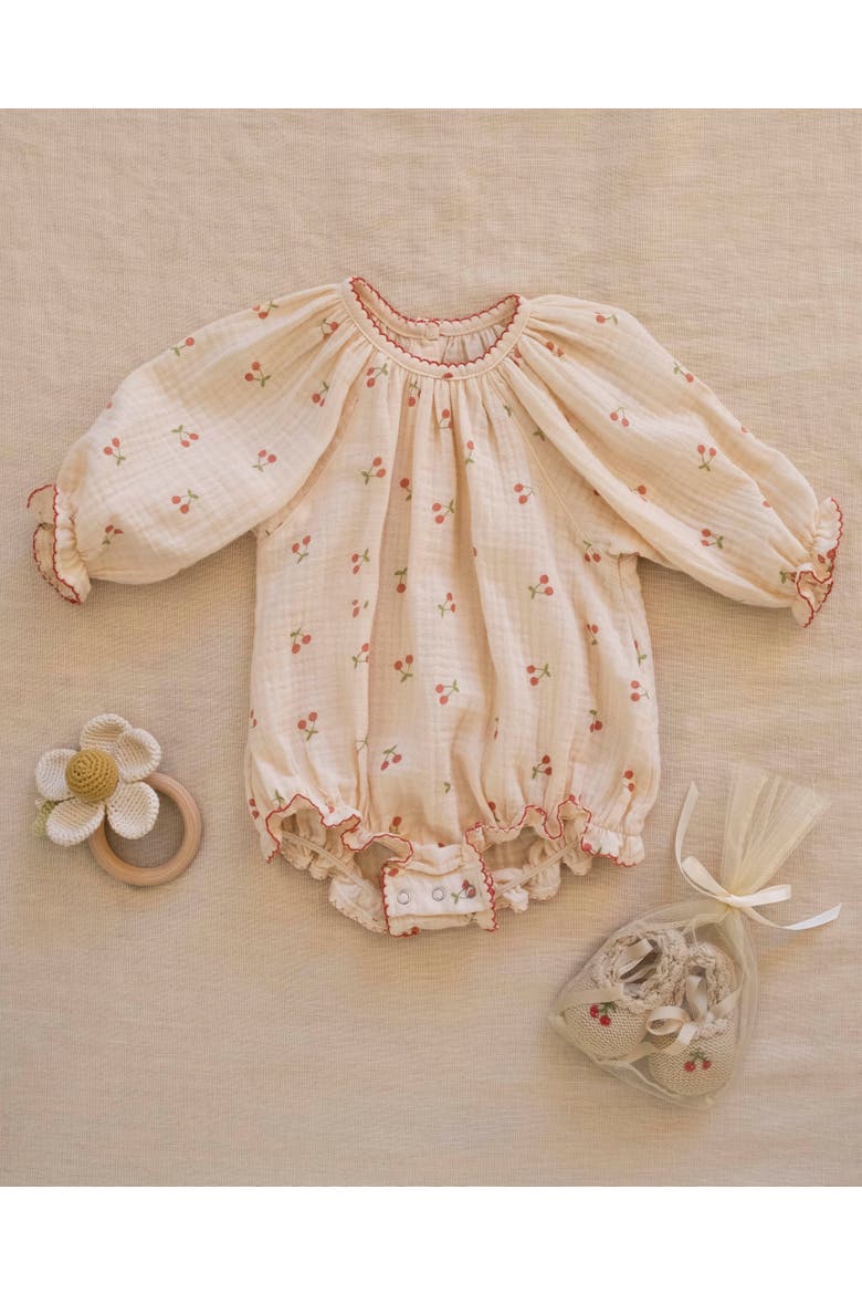 Gauze Romper, Alternate, color, Cherries