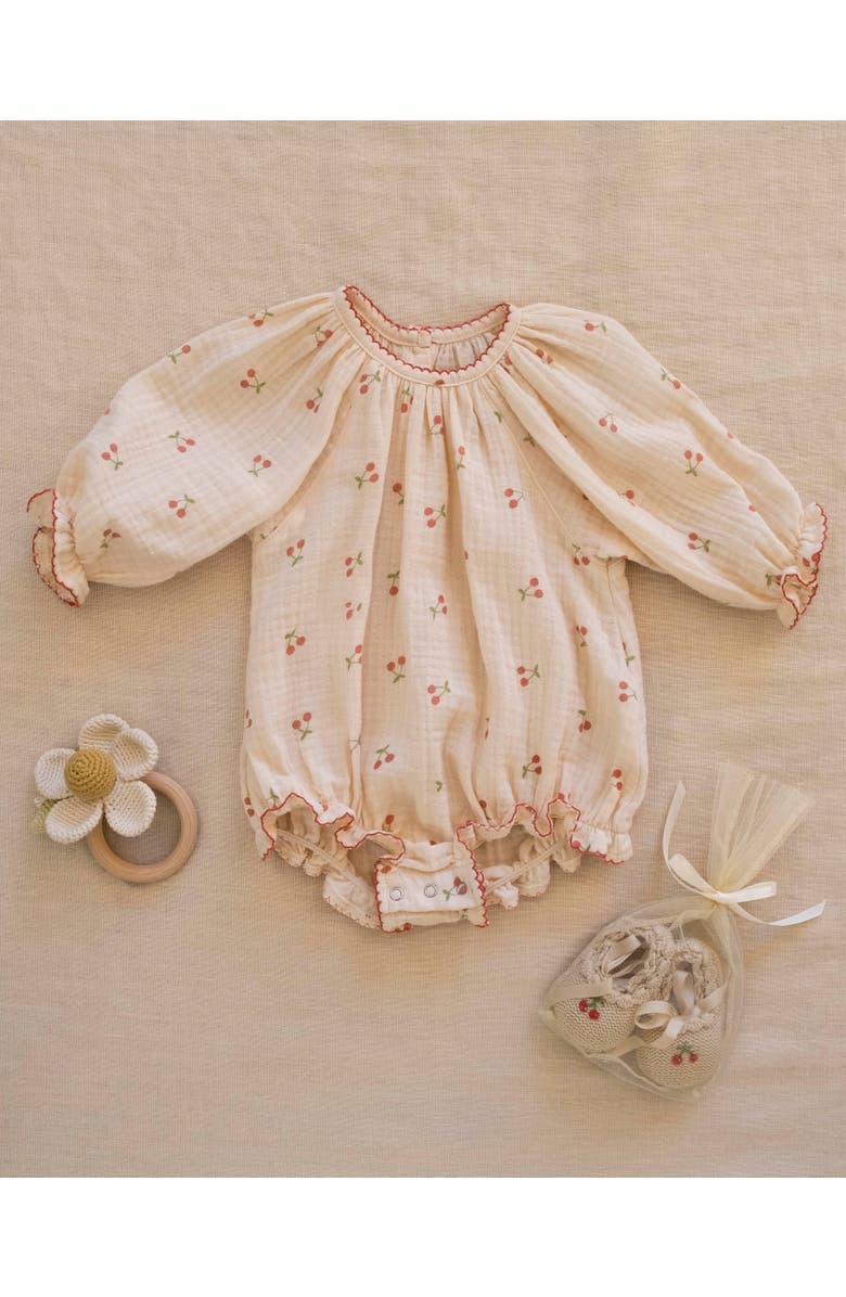 Wild Wawa Gauze Romper, Alternate, color, Cherries