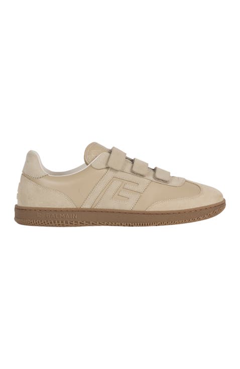 Swan trainers in smooth leather and suede