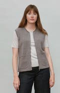 Paul James Lambswool Zip Neck Knitted Gilet