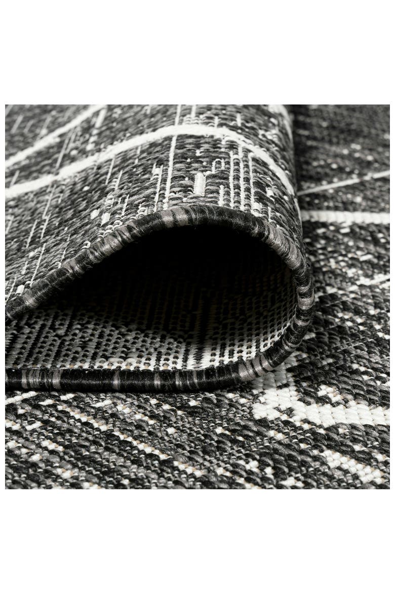 Carwa  Diamond Trellis Indoor/Outdoor Area Rug, Alternate, color, Black/Ivory
