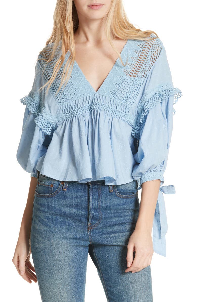 Free People Drive You Mad Blouse, Main, color, 
