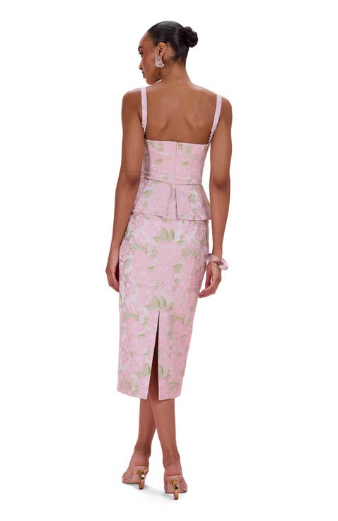 Garden Jacquard Midi Dress
