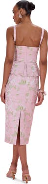 PatBO Garden Jacquard Midi Dress