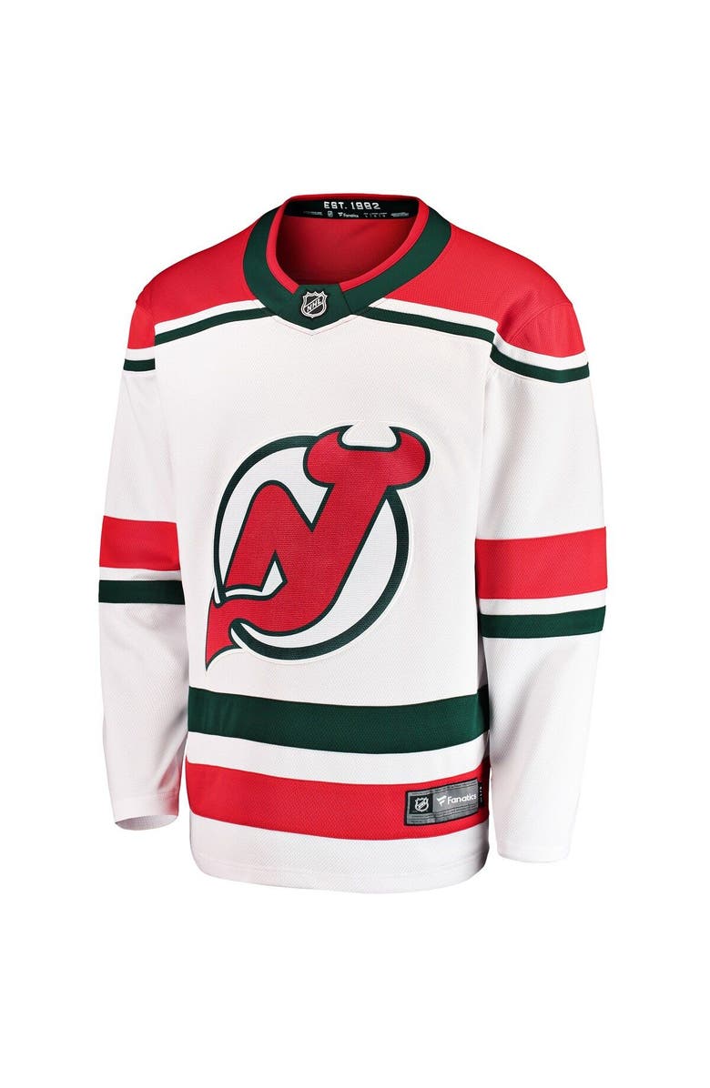 FANATICS Men's Fanatics Branded White New Jersey Devils 2022/23 Heritage Premier Breakaway Jersey, Alternate, color, 