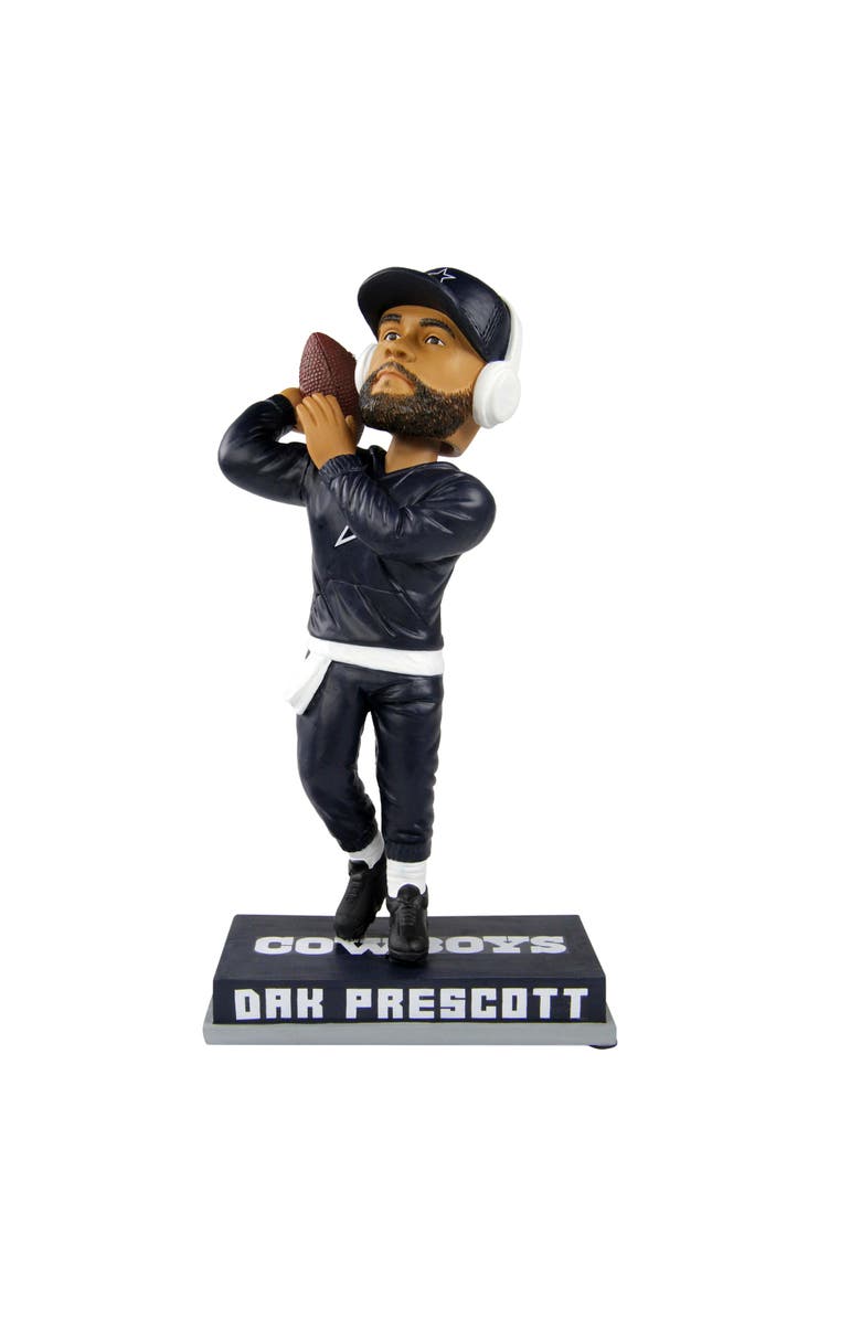 FOCO Dak Prescott (Dallas Cowboys) Pregame Warm Up CLARKtoys Exclusive Bobblehead/360, Main, color, Multi-Color