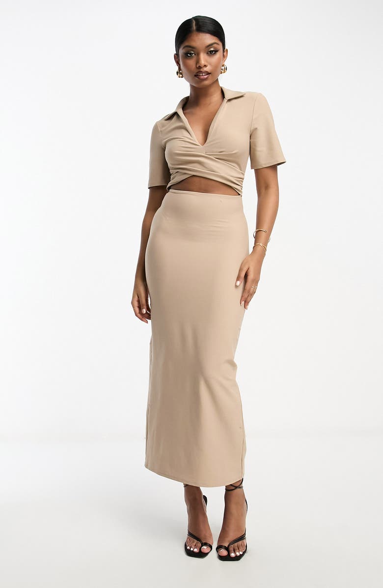 ASOS DESIGN Twist Front Dress, Alternate, color, 