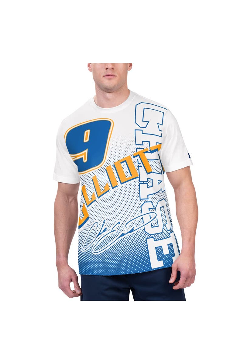 STARTER Men's Starter White Chase Elliott Extreme Lineman Graphic T-Shirt, Alternate, color, White