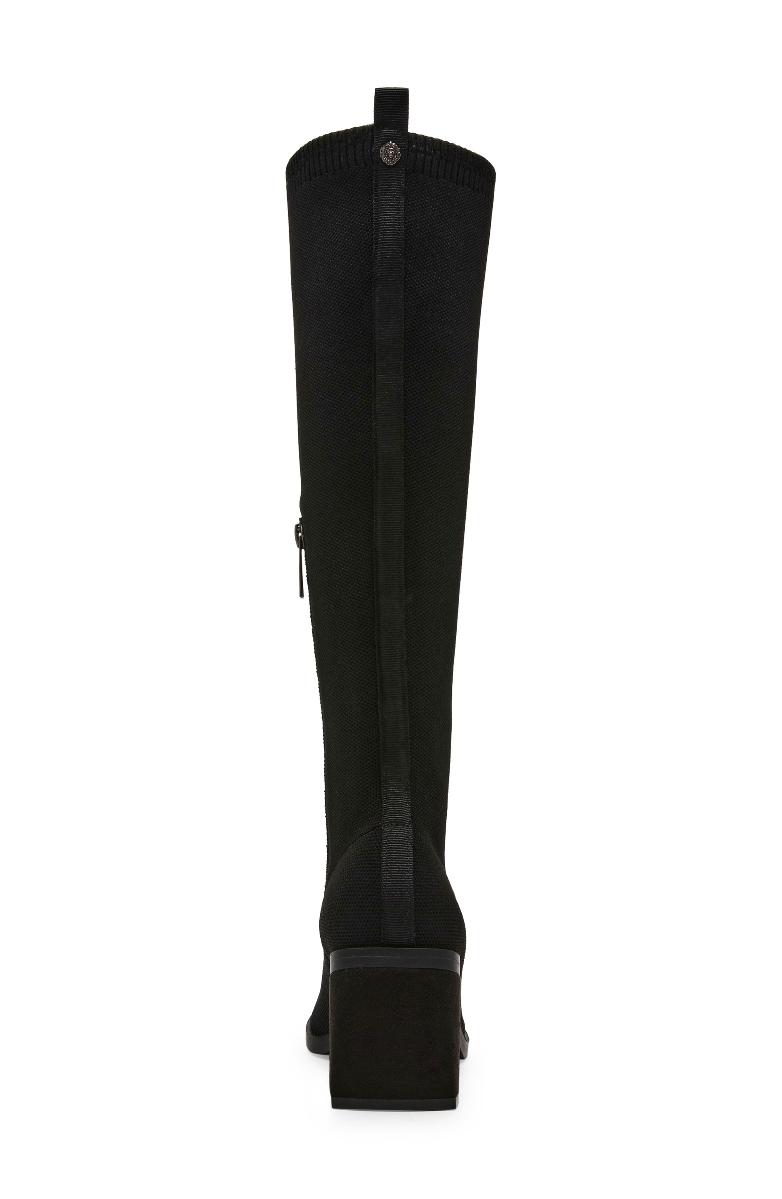 Anne Klein Alina Knee High Boot, Alternate, color, Black Knit
