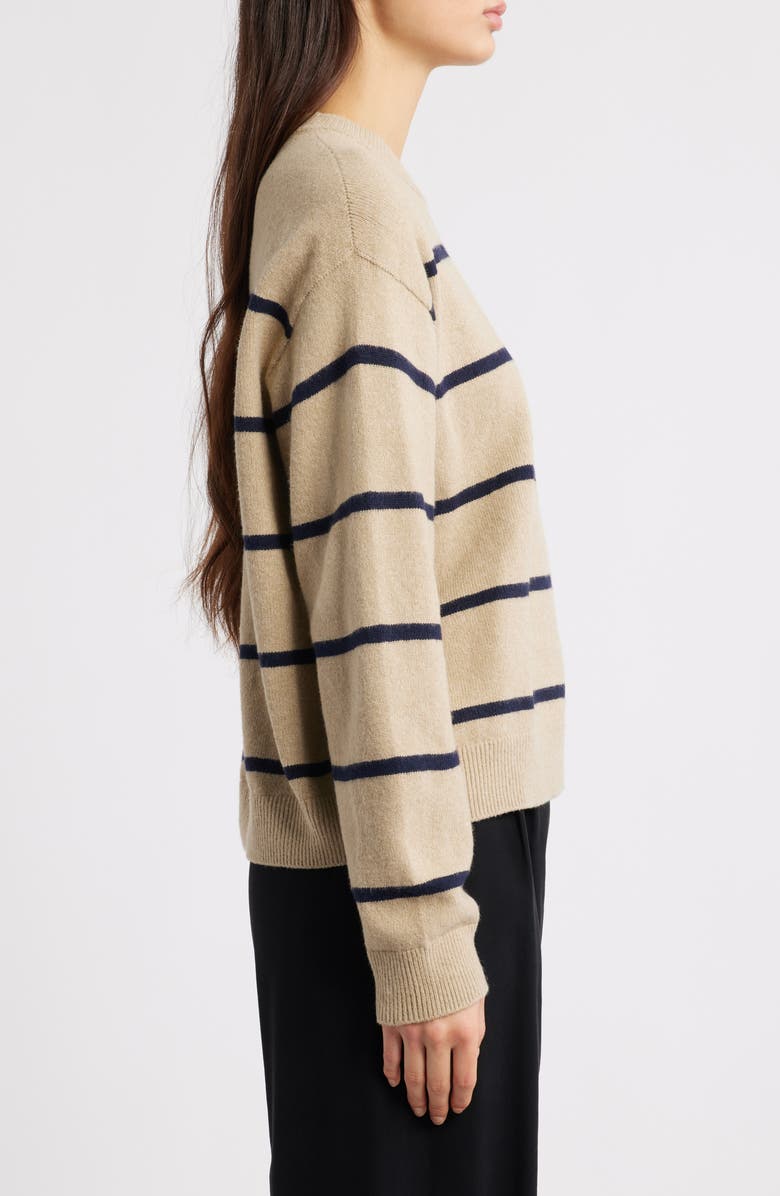 MANGO Marina Stripe Sweater, Alternate, color, Light/ Pastel Grey