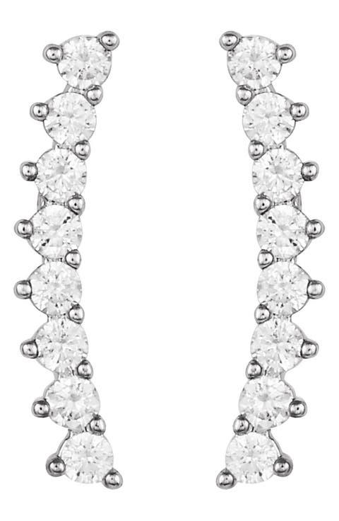 Cubic Zirconia Ear Climbers