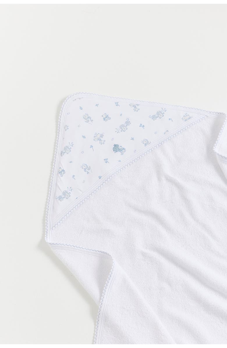 Babycottons Little Panda Small Hooded Towel, Alternate, color, White