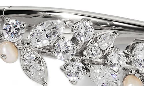 Nadri Ravish Laurel Genuine Pearl & Cubic Zirconia Cuff